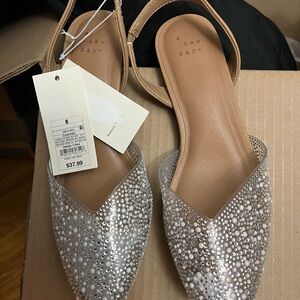 A New Day Silver Embellished Women's Shoes